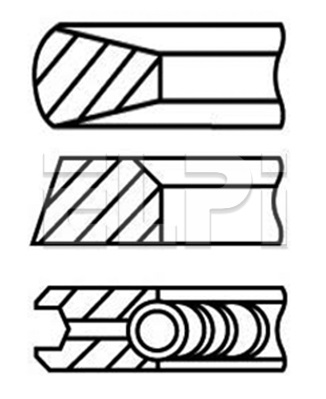 Set segmenti piston LP182 2205 STD ELPI